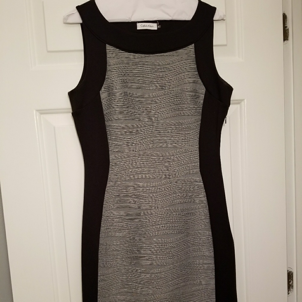 Calvin Klein Sleeveless two toned dress